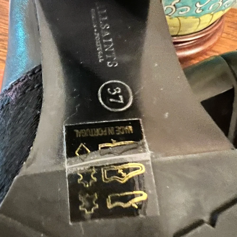 Allsaints Jules Jodhpur  Pony Hair and Leather Belted Booties - Picture 10 of 12